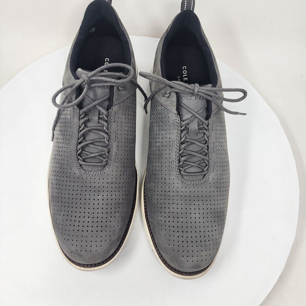 Cole Haan Grand Atlantic Textured Sneaker Men 11.5M Grey Suede Leather C37747 - Picture 3 of 13